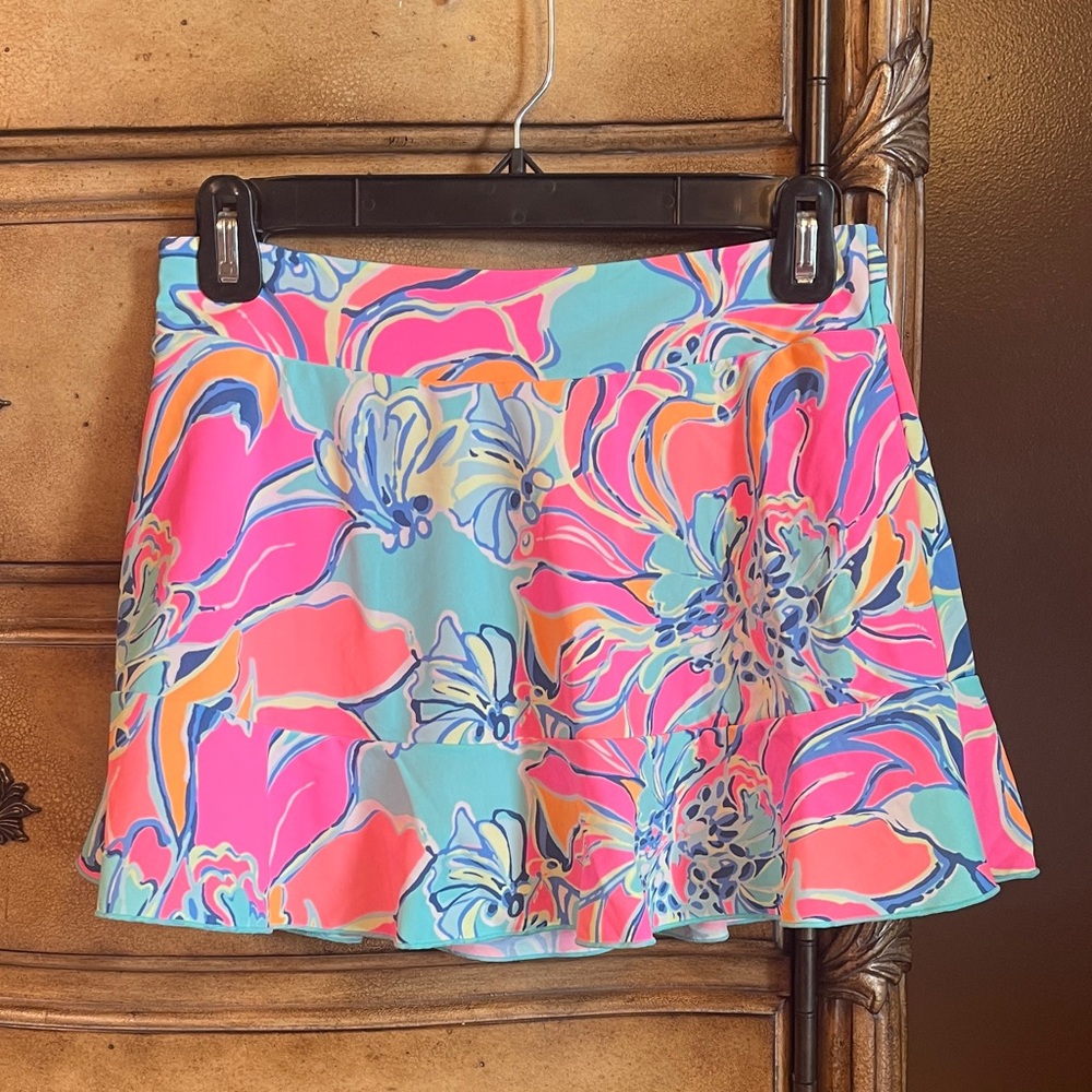 Lilly Pulitzer Vibrant Floral Mini Skirt luxletic